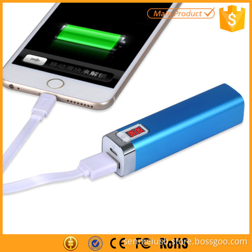 Promo gifts 2600mah mobile power bank with 3 digitals indicator